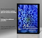 Americanflat A4 Picture Frame in Black - Engineered Wood with Shatter Resistant Glass - Horizontal and Vertical Formats for Wall and Tabletop - 21x29.7 cm - Image 4
