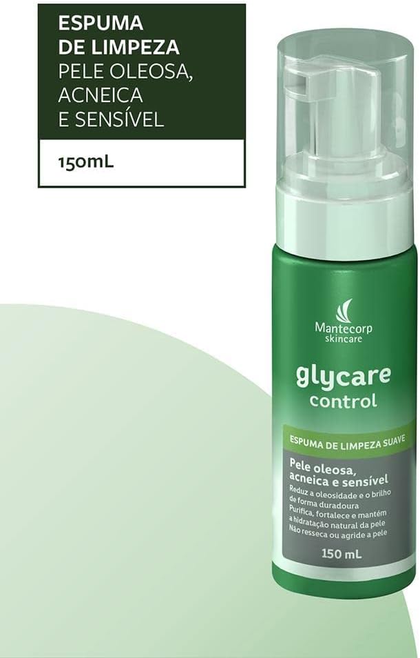 Espuma de Limpeza Facial Glycare Control - 150ml - Controle do Brilho e Auxílio na Prevenção da Acne - Pele Mista a Oleosa - Mantecorp Espuma de Limpeza Facial Glycare Control - 150ml - Controle do Brilho e Auxílio na Prevenção da Acne - Pele Mista a Oleosa - Mantecorp