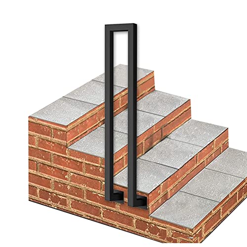 Rampe d'escalier en fer forgé de qualité supérieure noir mat 45 cm
