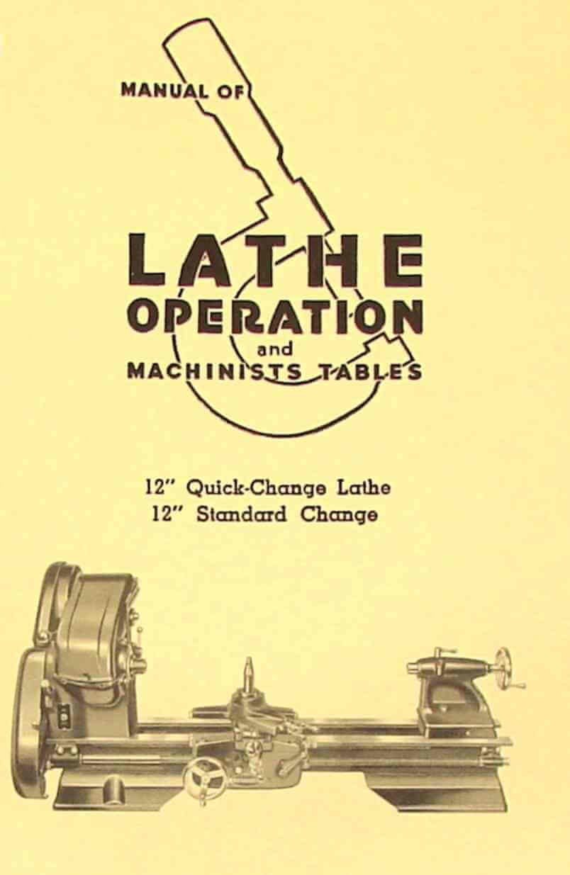 Atlas Craftsman Manual of Lathe Operation Book for 12" Older Style Plastic Comb – January 1, 1900
