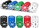 MINISOISO 100 Stück Pokerchips, Casino Poker Chips, Spielchips Wertmarken Karten Poker Chips Roulette Spiel Bingo Chips mit Wert Blackjack Set für Counting Marker Casino Pokerset