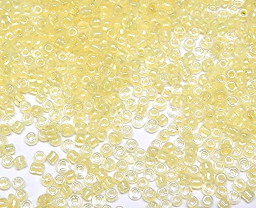 3300pcs 3mm Glass Seed Beads 8 Colors 8/0 Size 8/0 (Approx 2.6-3mm) Mini Pony Beads for Kids Colors to Choose from Yellow - Image 3