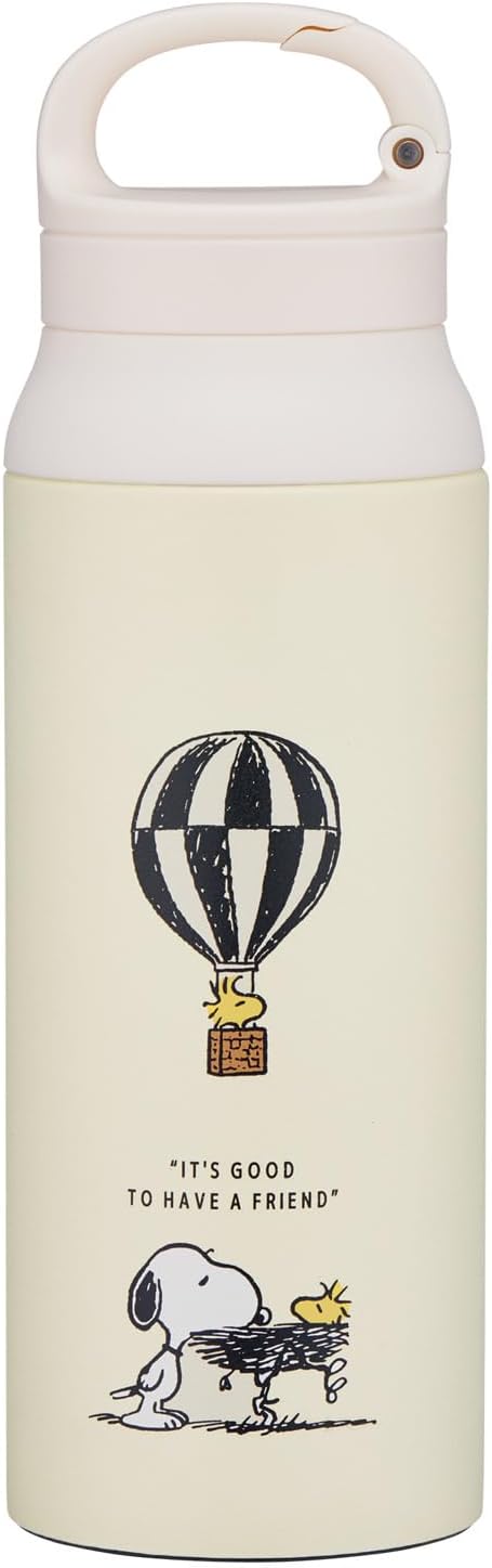 Skater Stainless Steel Mug Bottle, 11.8 fl oz (350 ml), Heat Retention, Cold Retention, Vacuum Insulated, Water Bottle, Snoopy Good Day SMBC4B-A