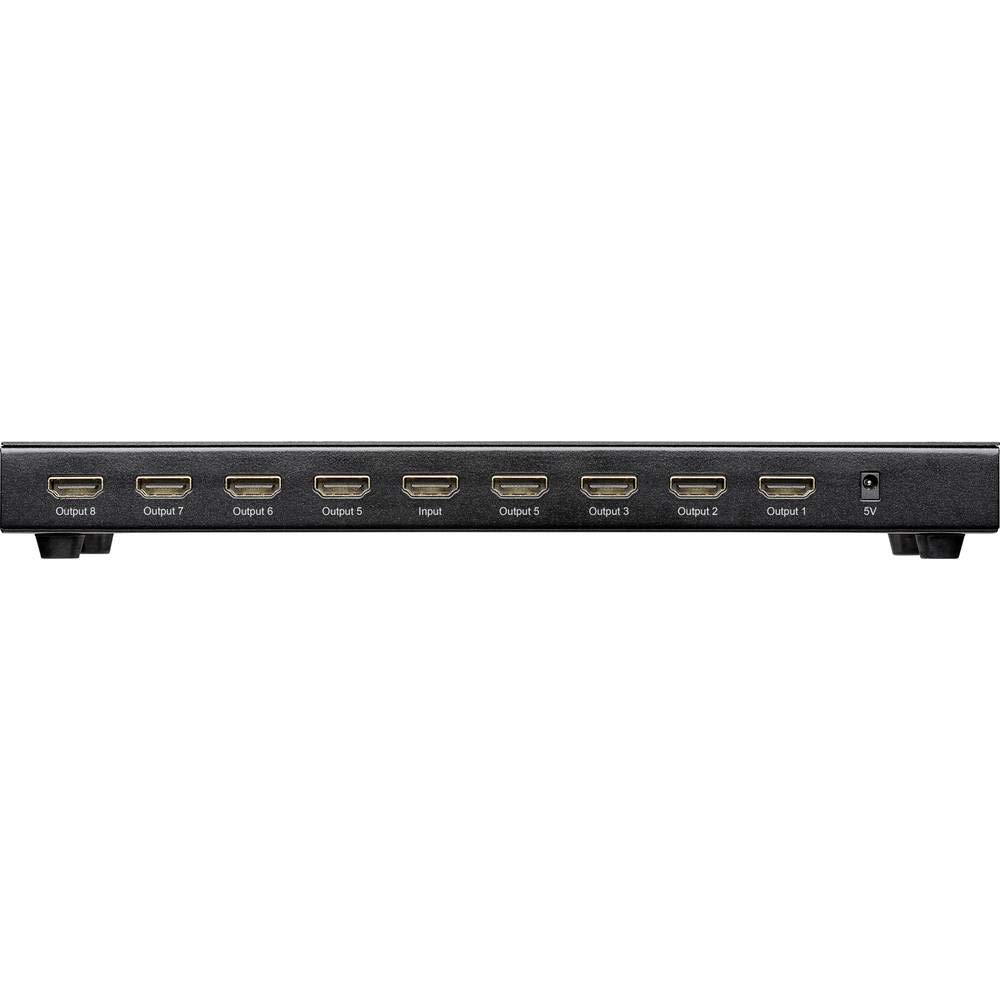Goobay 58979 rozdzielacz HDMI Ultra HD 4K / 2K, 1 IN / 8 OUT rozdziela sygnał HDMI na maks. 8 ekranach