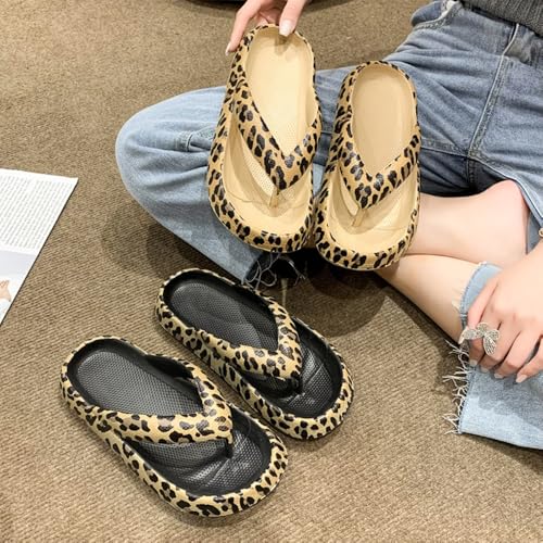 Premium Comfort Leopard Print Flip Flops For Men Yoga Mat Thong Sandals Slides Summer Slippers Arch Support Footwear4