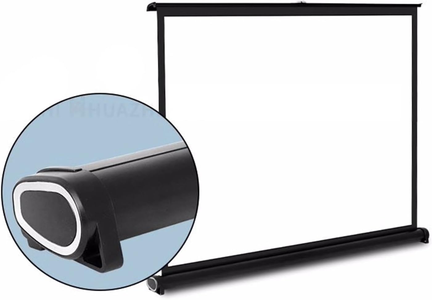 Pantalla de proyección para exteriores duradera con soporte de mesa autoestable