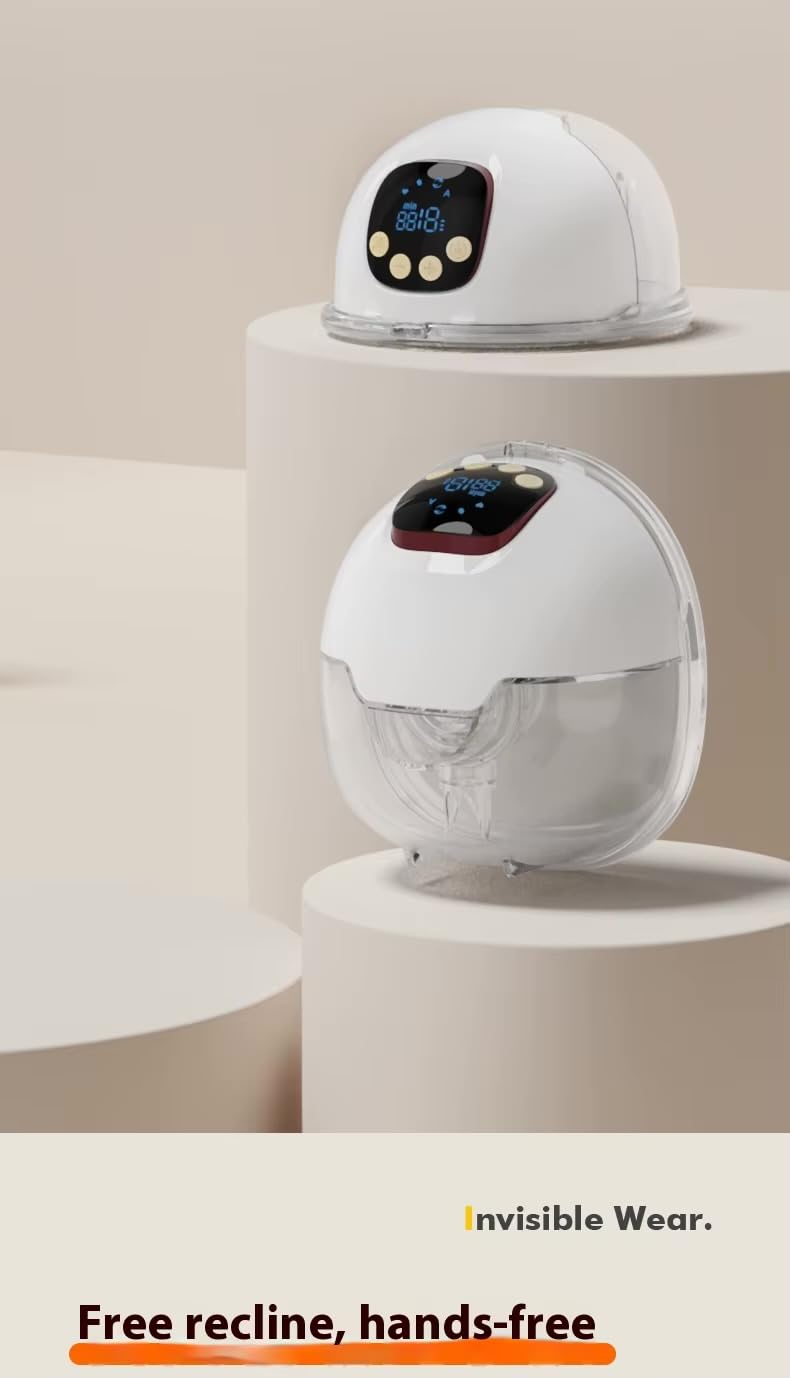 Tiralatte Elettrico Indossabile M5, Tiralatte Indossabile Della Bocca del Bambino Flangia a Doppia Tenuta con 3 Modalità e 9 Livelli, Tiralatte Elettrico Portatile (2 pezzi)