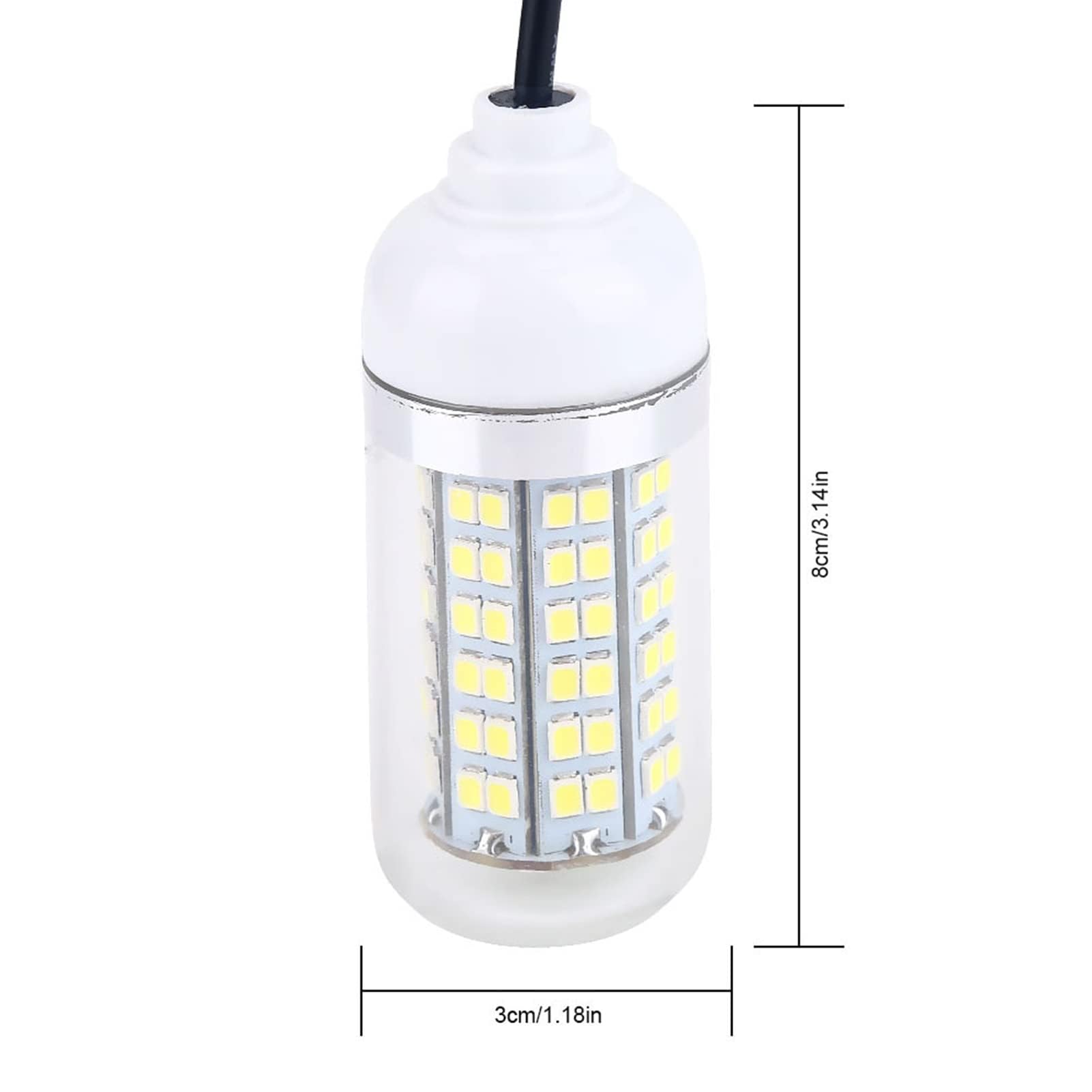 Lampada da Pesca Notturna Subacquea a LED da 12 V per Esterni, per gamberetti, Calamari, Pesci Gatto (Blu) (Illuminazione Bianca)