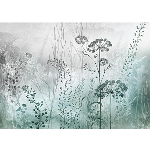 Runa Art Papel tapiz fotográfico 396 x 280 cm Prato fiorito | Lana Decoración De Pared Sala Cuarto | Fabricación alemana | Turchese 9558012b