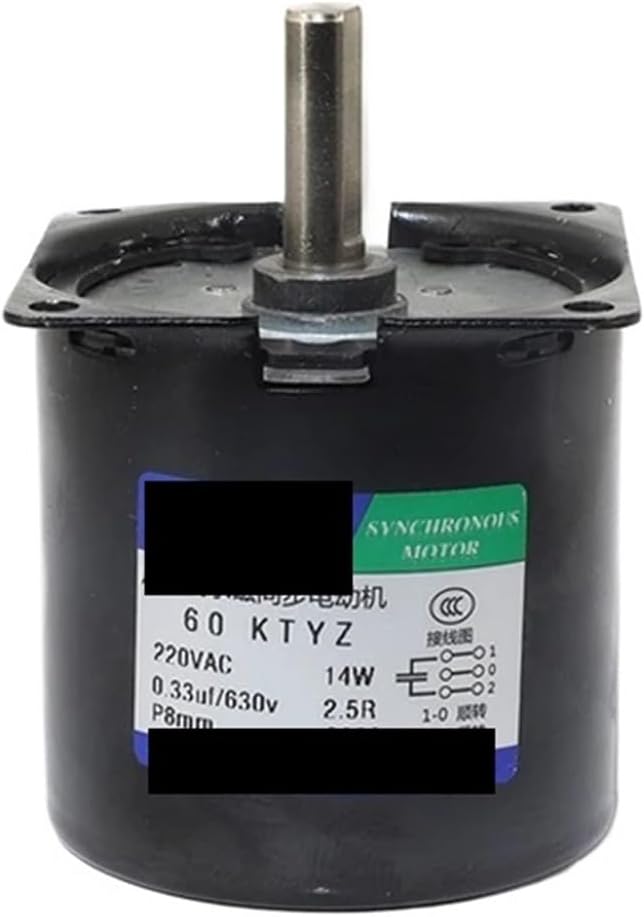 Synchronous Motor 14W 60KTYZ Permanent Magnetic Synchronism Eccentric Shaft 8mm 110V 220VAC 2.5RPM to 80RPM(220V 5rpm)