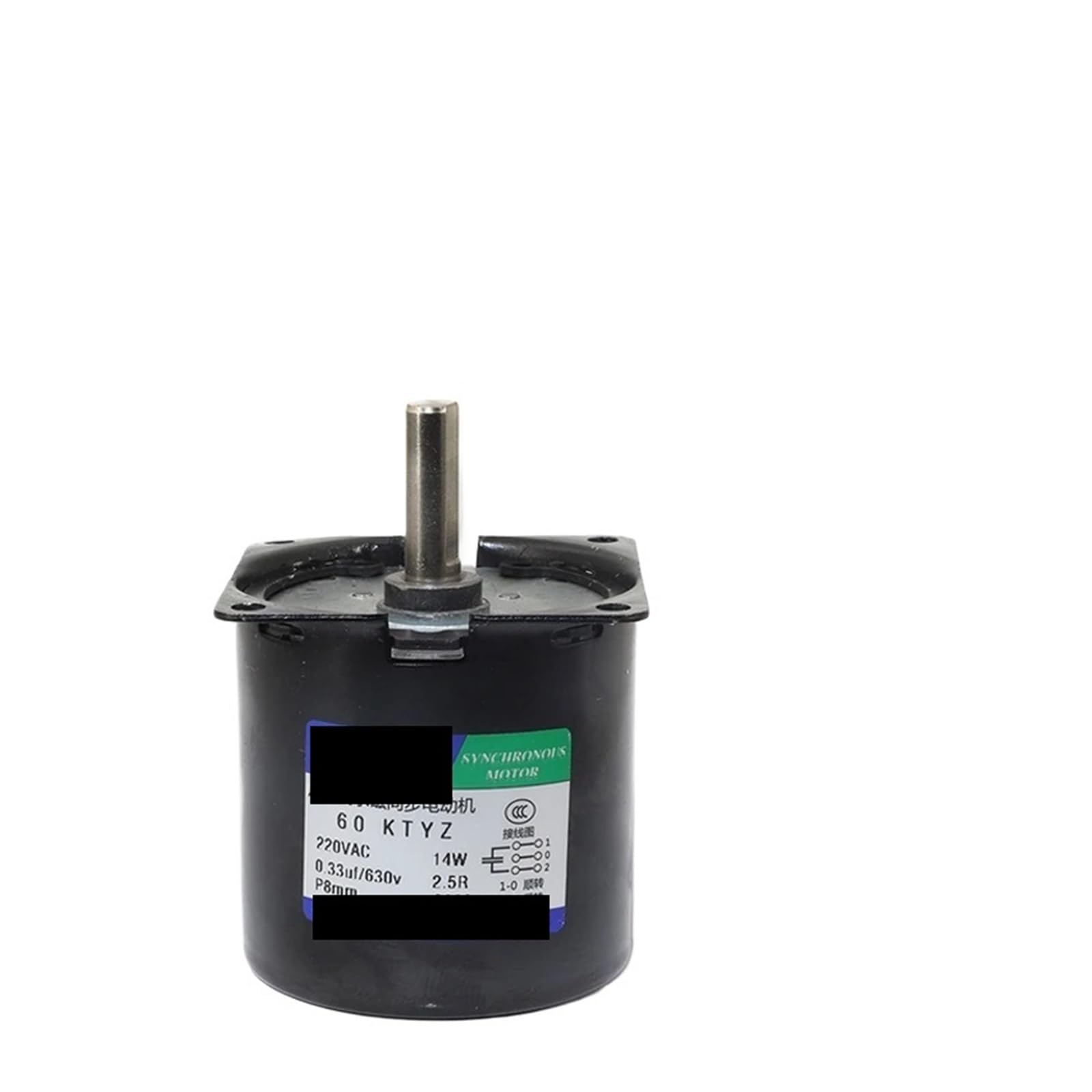 MUYTQAERG Synchronous Motor 14W 60KTYZ Permanent Magnetic Synchronism Eccentric Shaft 8mm 110V 220VAC 2.5RPM to 80RPM(20rpm with bracket)