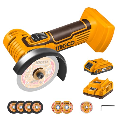 INGCO �R�[�h���X�~�j�J�b�g�I�t�c�[�� 1��2.0Ah�o�b�e���[��1�̏[�d��t��