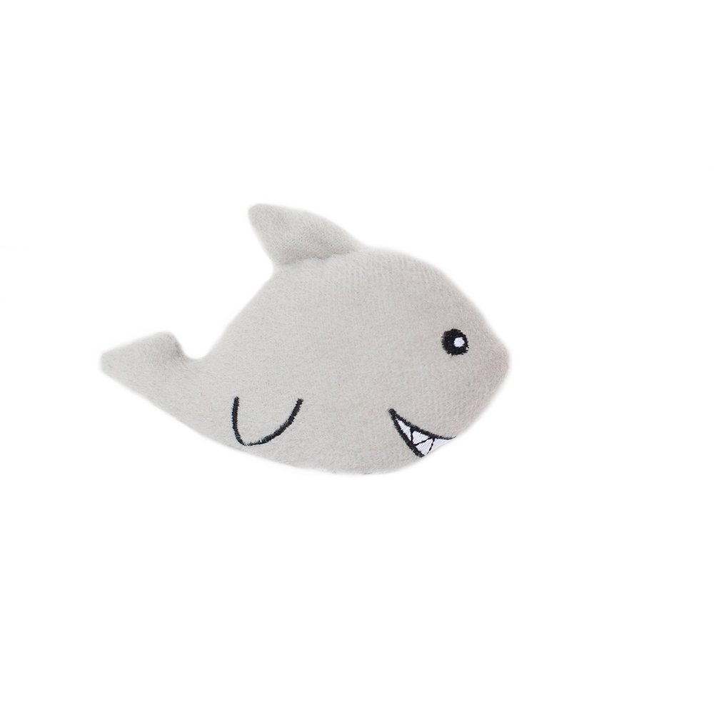 ZippyPaws Sea Buddies Burrow, interaktives quietschendes Plüsch-Hundespielzeug – Haie Miniz