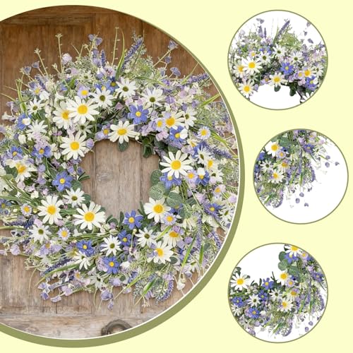 KQFCAZRE 玄関ドアリース、装飾的な家の装飾、吊り下げオーナメント、ポーチ、玄関用の花のリース、, Style B [2]