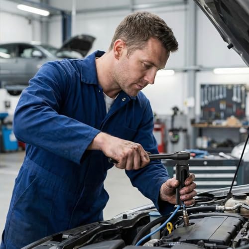 YUJUVI 2 Stk Sauerstoffsensor-Stecknuss Lambdasonden Schlüssel 1/2\ 3/8\ Antrieb 7/8\ 22mm Lambdasonde Werkzeug Set mit Breitem Seitenausschnitt zur Vermeidung von Schäden an Drähten