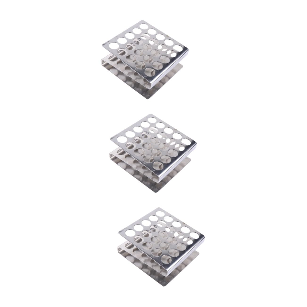 PRETYZOOM 3 Pezzi Supporto per Provette in Acciaio Inossidabile Struttura Z Leggera e Portatile per Laboratorio Scolastico Organizzatore Tubo Centrifuga Facile da Usare Accessorio Essenziale