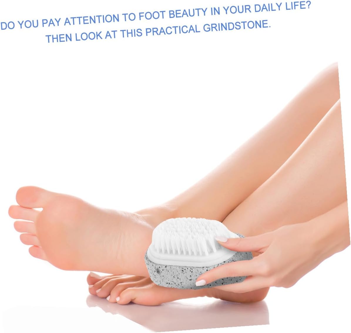 6Pcs Double Sided Pedicure Tool Pumice Stone Foot Callus Remover | Pumice and Plastic Construction, Efficient Dead Skin Removal, Natural Style, for Feet Care Routines