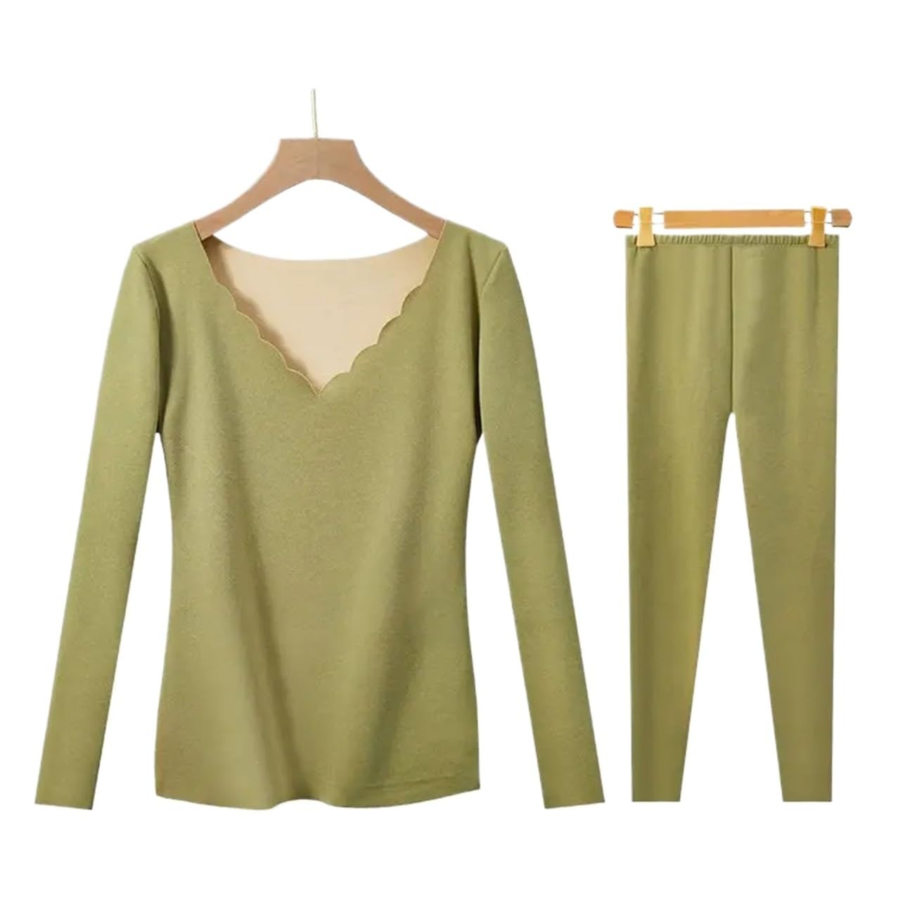 Conjuntos Térmicos Para Mujer Conjunto de ropa interior térmica de invierno for mujer, Tops de manga larga sin costuras, traje largo de lencería for mujer Conjunto De Ropa Interior Térmica Transpirabl