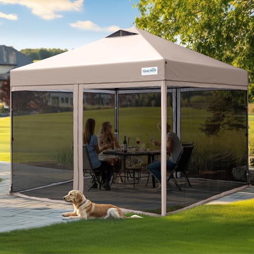 Quictent 8'x8' Pop up Screened Canopy Tent with Mosquito...