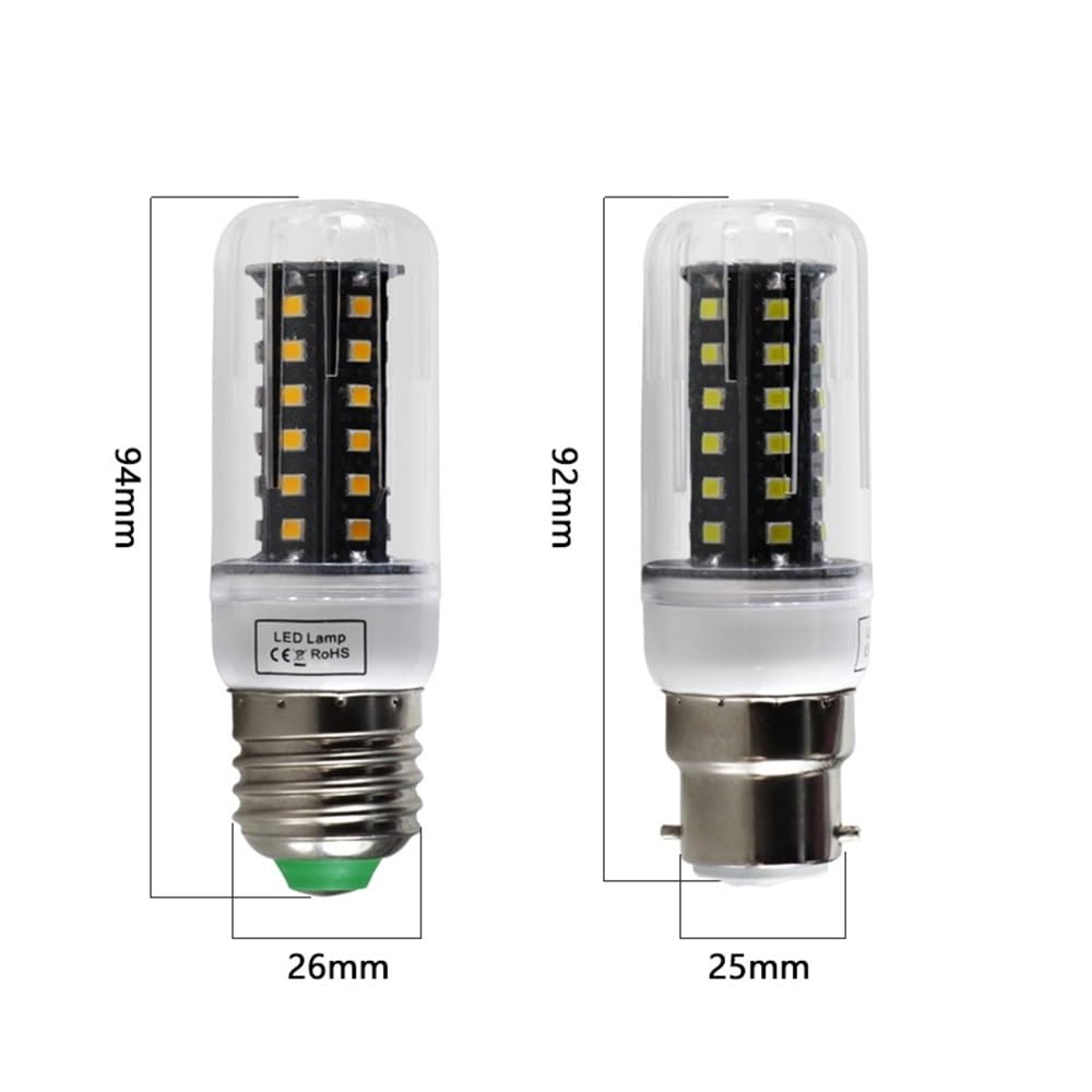 Lampadine per la casa, Confezione da 4, Lampadina a LED a Mais E27/E14/B22/GU10 AC110V 5W, Illuminazione per la casa con Candela