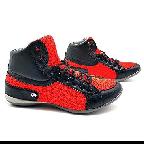 Bota Feminina Academia Bm Brasil Fitness Crossfit Couro 230 Preto e Laranja 33