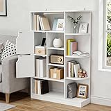 YITAHOME Librería Independiente con 9 estantes Abiertos y 2 Puertas (tapizada)...