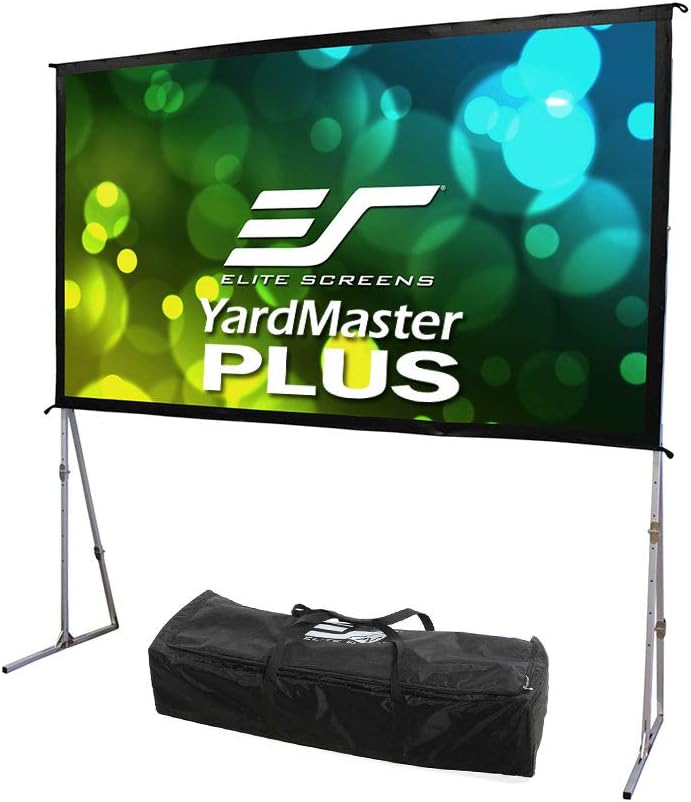 Limited Elite Screens Yard Master Plus, 135-INCH 16:9 Height Setting Adjustable Portable Projector Screen, 4K HD Outdoor Indoor Movie Theater Front Projection, US Based Company 2-YEAR WARRANTY, OMS135H2PLUS