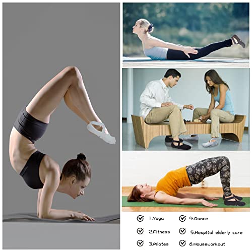 Meias antiderrapantes para ioga, meias antiderrapantes para fitness, pilates, balé, hospital, treino