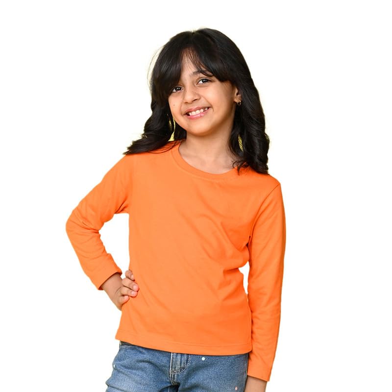 Image of Nusyl Girl's Solid Regular Fit T-Shirt