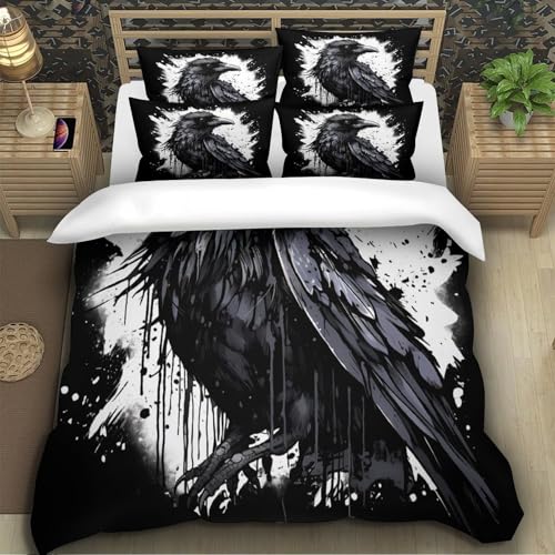Parure de lit microfibre résistante RavenDesign au tissage effet 3D ultra doux