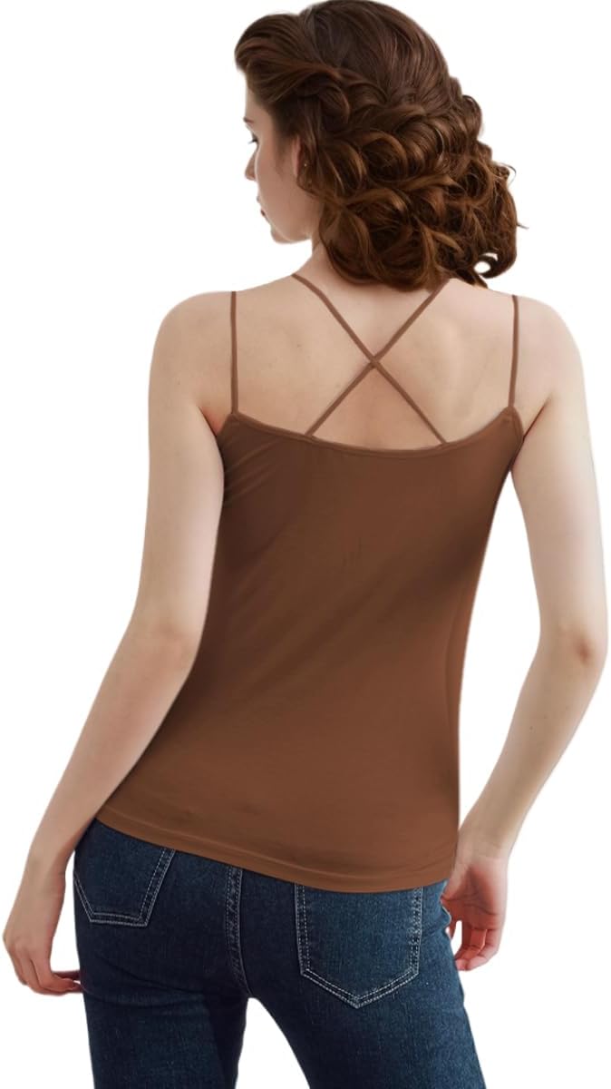 Camisole Tops for Women Built in Bra Soft Modal - Image 2
