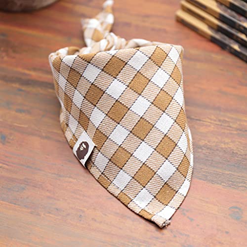 Bandanas para cães cachecol grande para animais de estimação bandana para cachorro algodão xadrez la