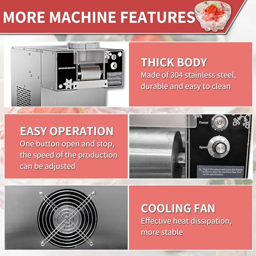 Máquina Comercial para Hacer Hielo Nieve 180kg/24h miniatura 3