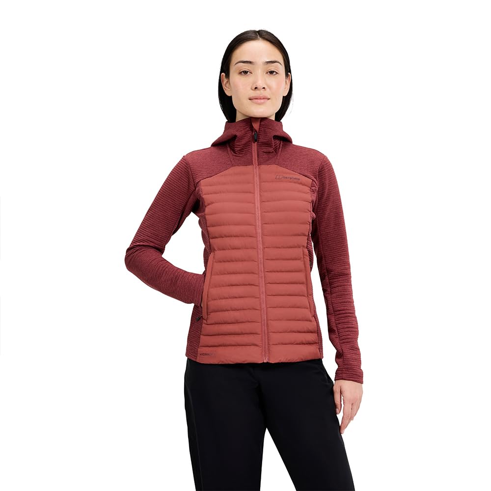 Berghaus Women's Nula Hybrid Synthetic Insulated Jacket | Durable Design | Water Resistant Insulated Jacket, Red, 18