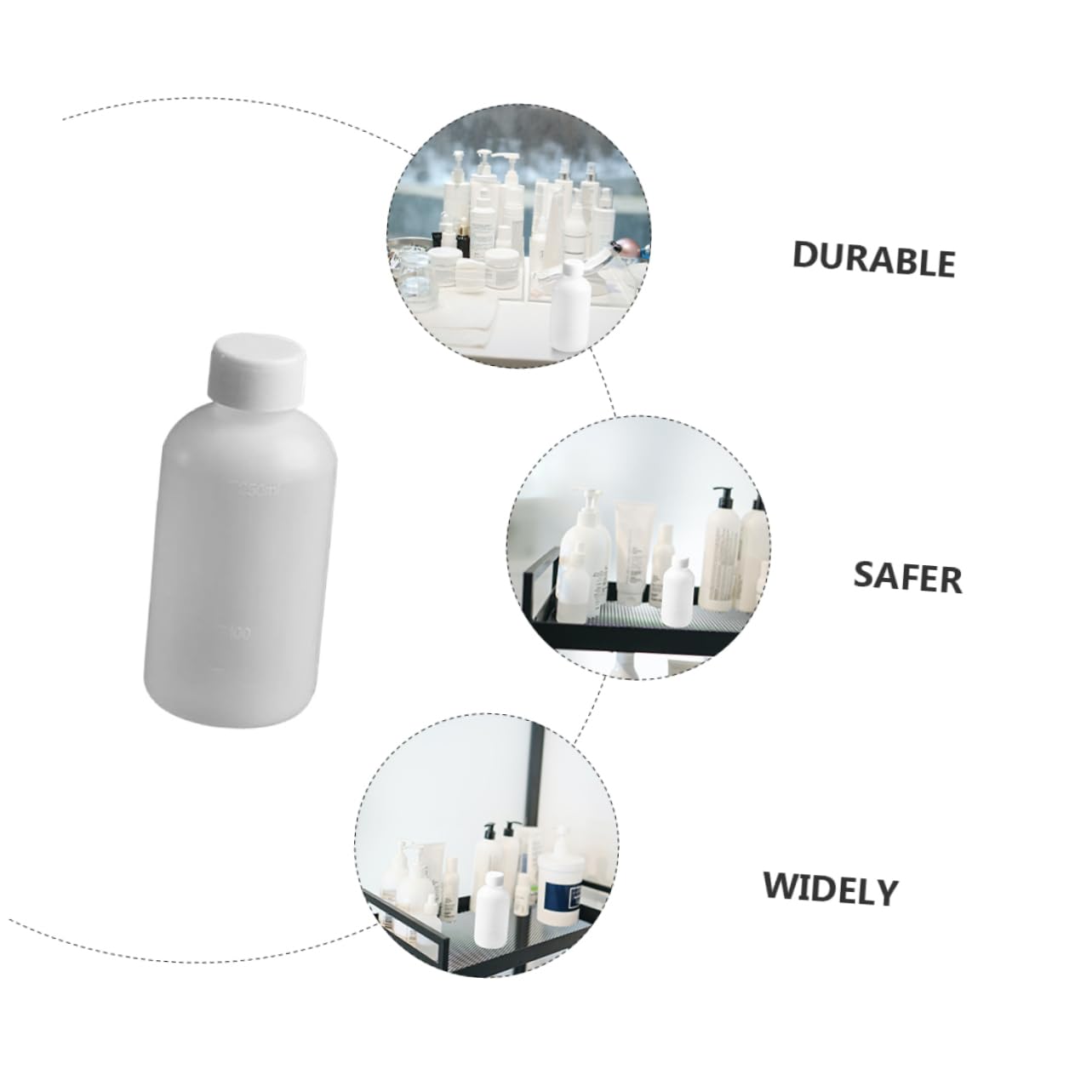 Unomor 15PCS Leakproof Reagent Bottle Narrow Mouth Storage Container for Chemistry Research and Lab Applications and Safe Liquid Storage