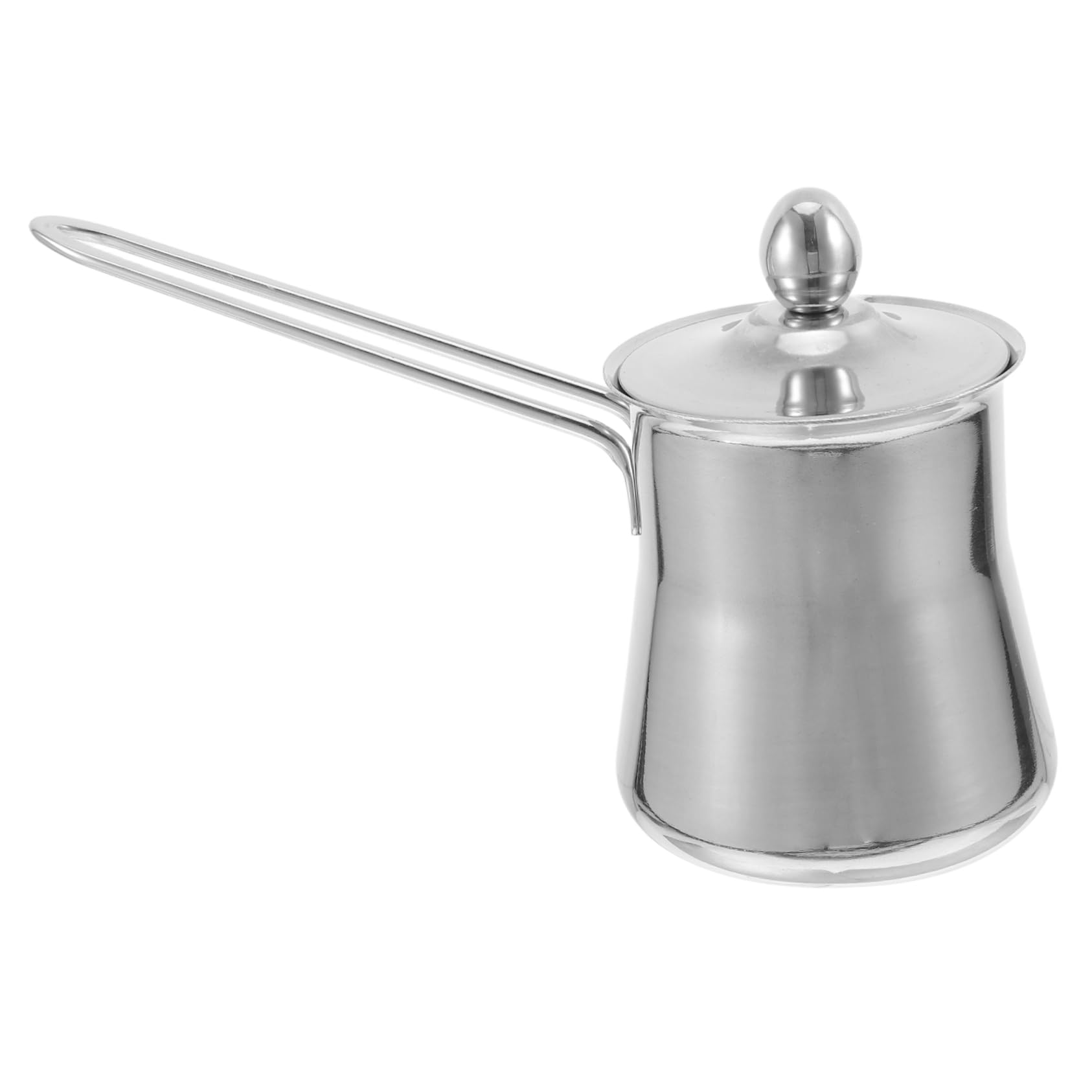 Yardenfun Stainless Steel Milk Frothing Pitcher with Lid Ergonomic Handle for Easy Pouring Travel Friendly Design for Coffee Mixing and Latte Art at Home Office