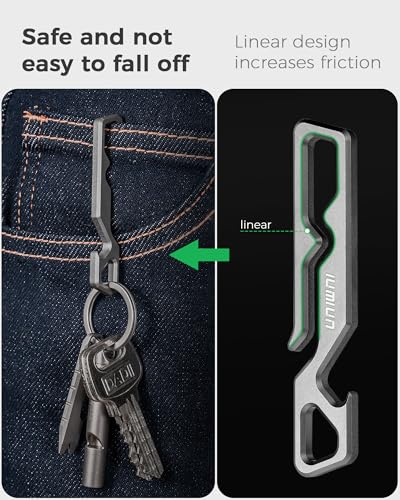 Image of Grade 5 Titanium Anti-Lost Pocket Key Clip for Pants Bags | Light Grade 5 titanium, Anti-deformation, Rust & corrosion resistant, Slim compact, No bulge