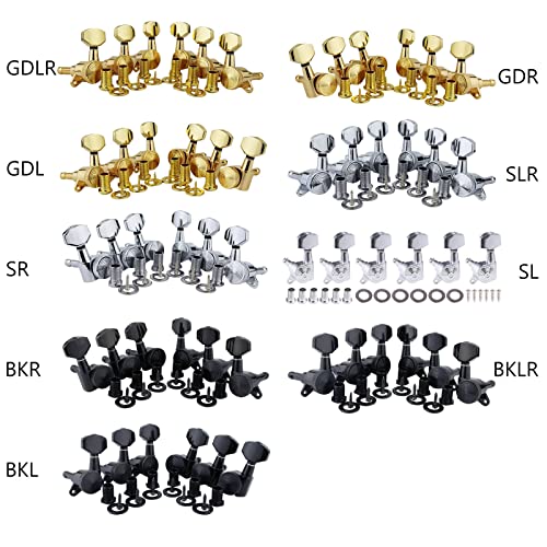 Lot de 6 accordeurs de verrouillage de guitare 6 L 3R + 3 L 1:18 pour clés mécaniques pour guitare électrique SG, chevilles de verrouillage, boutons de machine, chevilles de guitare acoustique - Les Beatles, Paul McCartney, John Lennon, RIngo Starr, George Harrison Lot de 6 accordeurs de verrouillage de guitare 6 L 3R + 3 L 1:18 pour clés mécaniques pour guitare électrique SG, chevilles de verrouillage, boutons de machine, chevilles de guitare acoustique – Image 5
