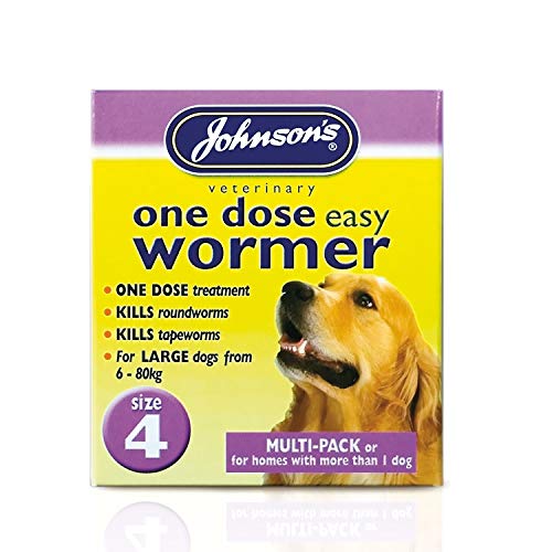 Johnsons One Dose Wormer for Dogs and Puppies 6 - 80 kg