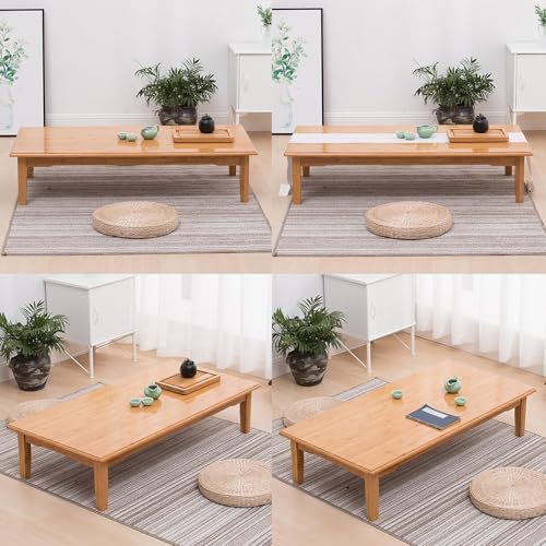 Table basse en bambou avec assemblage facile pour décoration tatami