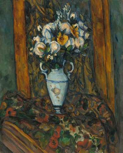 Peinture poster affiche decorative graffiti art mural vase de fleurs Cézanne