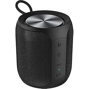 MIATONE Bluetooth Speaker, Wireless Portable Speakers with Subwoofer, 16W Louder Volume, Longer Playtime, Bluetooth 5.0, Dual Pairing, IP67 Waterproof Speaker for Party Beach Camping, Black