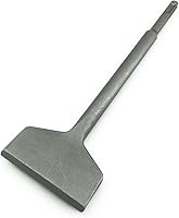 Vista 1 de SDS-Plus 3 pulgadas de ancho con manivela doblada en ángulo y cincel Thinset Scaling, SDS-Plus Shank Tile Removal Chisel Bit Thinset Raspador