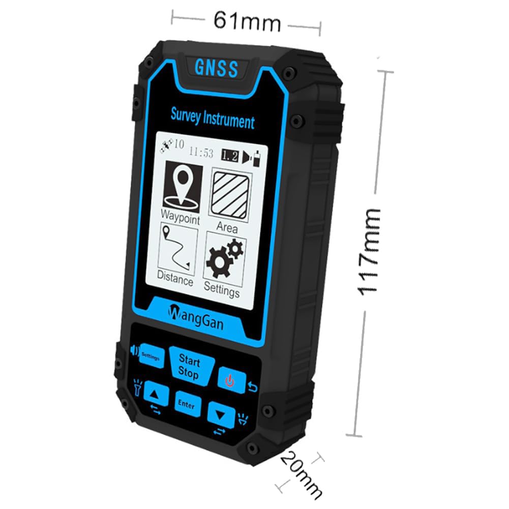 Herramienta de medición de tierra GPS de mano con batería recargable para topografía de montaña, bosque y tierras agrícolas