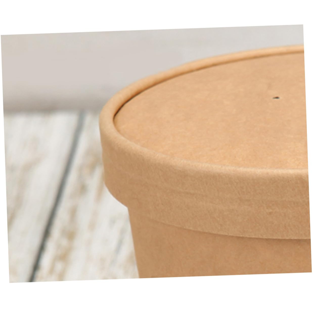 50 Pezzi Bicchiere per Zuppa Usa e Getta in Carta Kraft da 12 Oz con Coperchio, Superficie Liscia per Etichettatura, Resistente a Perdite e Rotture, per Yogurt e Cereali