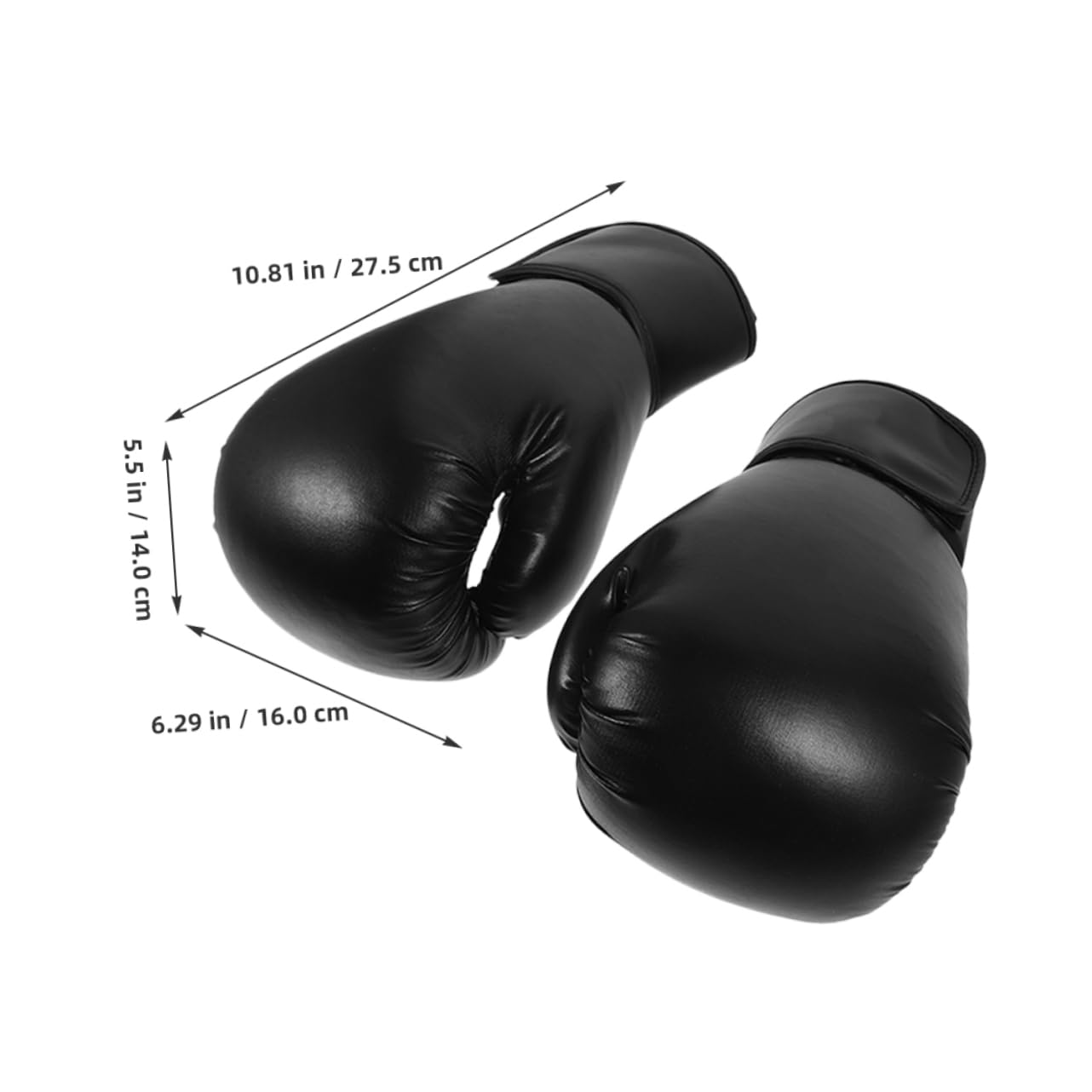 Toyvian Guanti da Boxe da Allenamento Professionali in Pu Nero, Antiscivolo e Confortevoli, per Workout Fitness e Muay Thai,