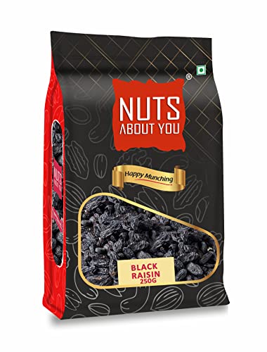 Image of Nuts About You BLACK RAISIN, 250 g | 100% Natural | Premium | Kali Drakh (Pack of 3)