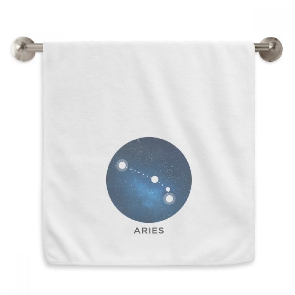 Serviette Bélier zodiaque en coton blanc 13x29 pouces