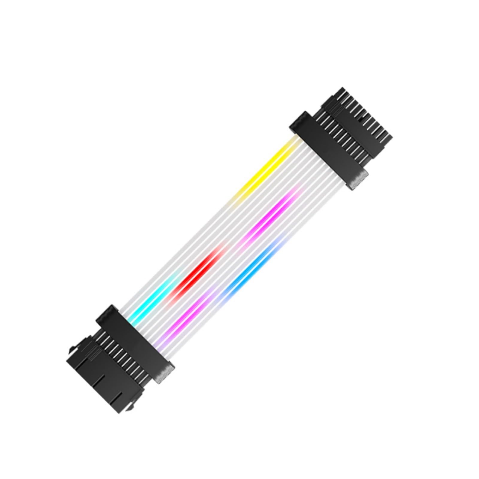 Silicone ARGB 24Pin GPU Cavo di Alimentazione Controllo Illuminazione Strisce di Luce ARGB Configurazioni facili Estensione di potenza CPU resistente ad alta temperatura