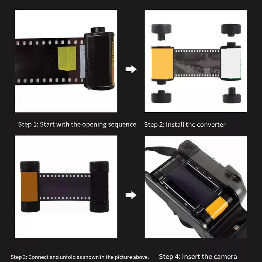 Easy Mount Film Adapter for Converting 135 Film to 120 Format in Photography Cameras with Secure Design